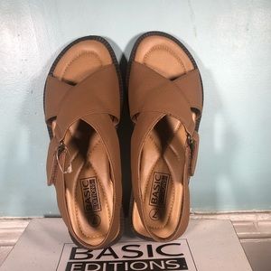 Basic Editions Tan Sling Sandal